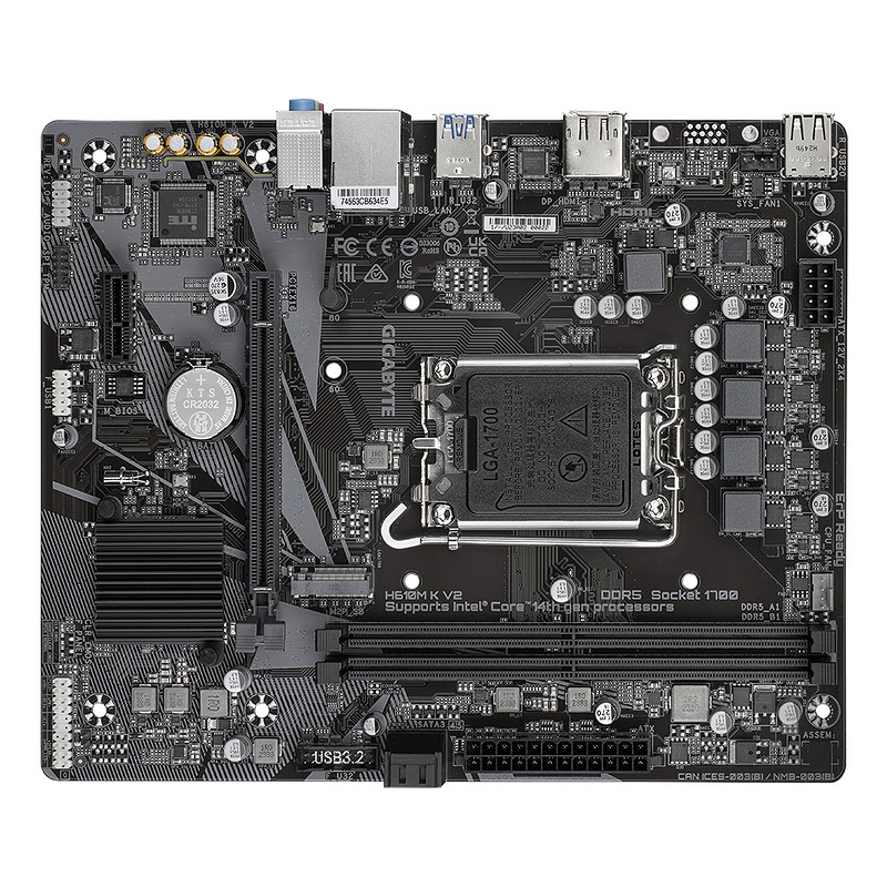 GIGABYTE H610M K V2 bundkort Intel H610 LGA 1700 micro ATX - Billede 4